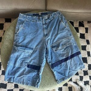 Marithe Francois Girbaud Denim Cargo Shorts
